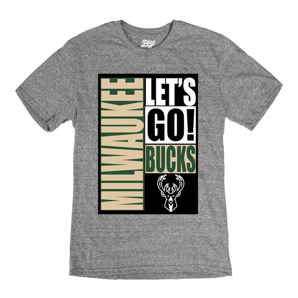 Milwaukee Bucks‎ NBA Let's Go! T-Shirt - Mens Size Large Basketball Fan Apparel